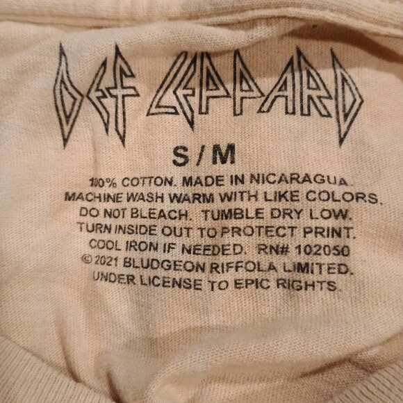 Vintage Style Def Leppard Tie Dye Orange Dye T Shirt Pyromania 2021 Bludgeon S/M - Picture 4 of 6